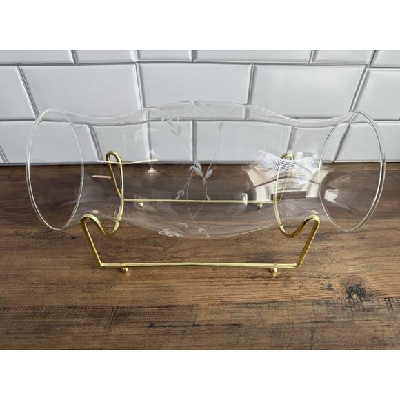 Vintage Hurricane Vase Center Piece With Stand - Picture 1 of 6